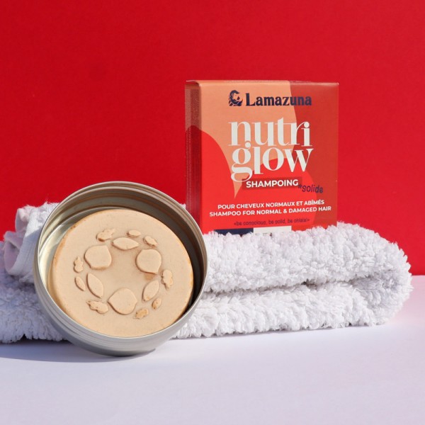 Shampoing solide pour cheveux normaux & abîmés Nutri Glow Lamazuna