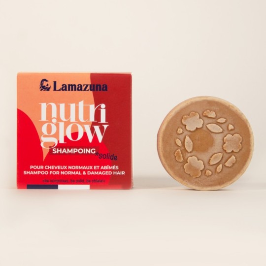 Shampoing solide pour cheveux normaux & abîmés Nutri Glow Lamazuna