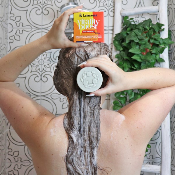 Shampoing solide pour cheveux normaux & ternes Vitality Boost Lamazuna