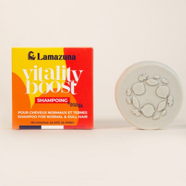 Shampoing solide pour cheveux normaux & ternes Vitality Boost Lamazuna