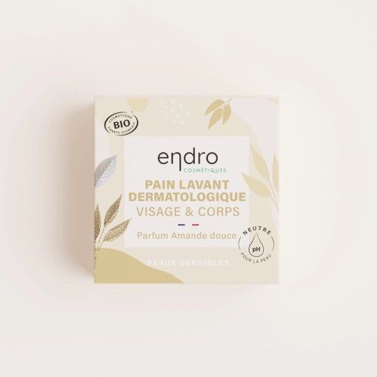 Pain lavant dermatologique BIO - Amande douce - Endro cosmétiques