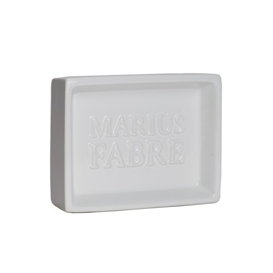 Porte savon en céramique blanc Marius Fabre