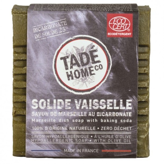 Solide vaisselle - Savon de Marseille au Bicarbonate - Tadé