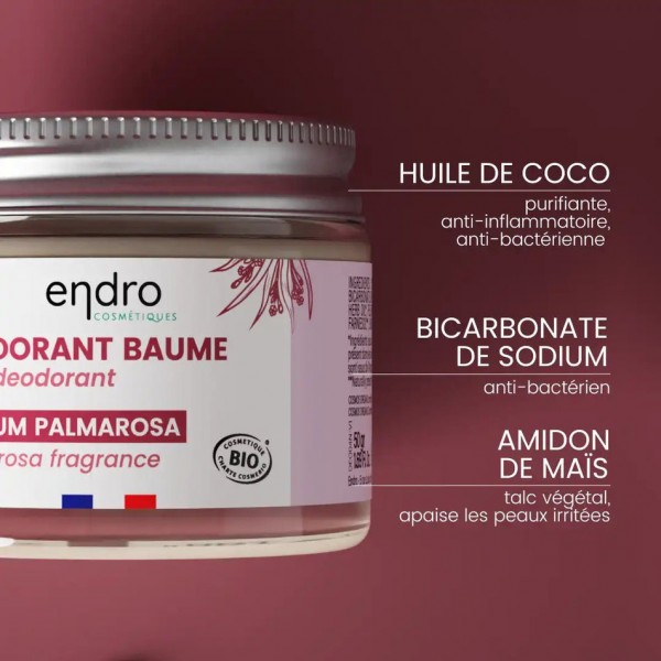 Déodorant baume BIO Palmarosa - Endro cosmétiques