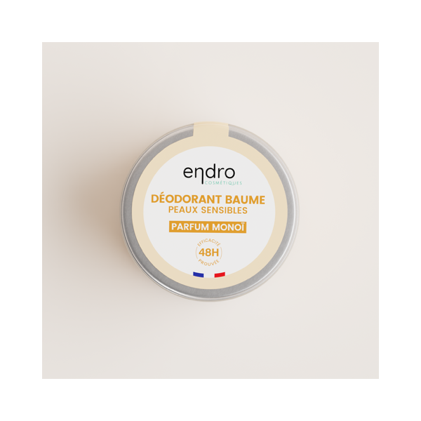 Déodorant baume BIO Peaux Sensibles Monoï - Endro cosmétiques