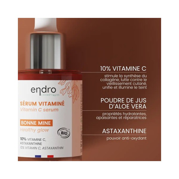 Sérum vitaminé BIO - Bonne mine - Endro Cosmétiques